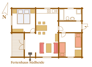 Grundriss Ferienhaus Südheide